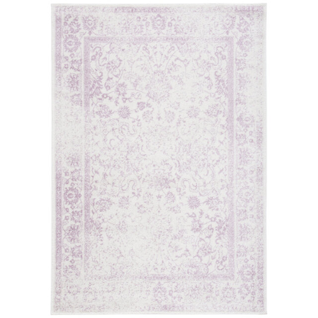 Adirondack Blossom Haven Rug in Ivory/ Purple