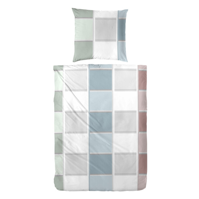 Raygina Green/Blue Sateen 203 TC Duvet Cover Set
