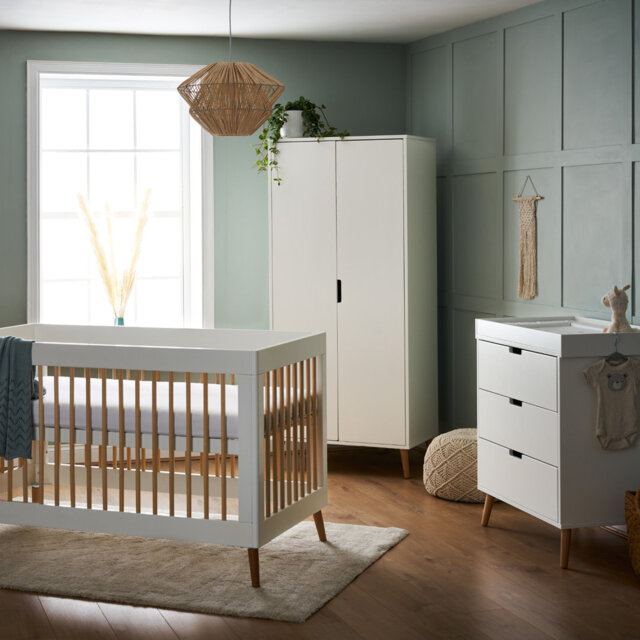 Maya Cot Bed 3 Piece Nursery Furniture Set