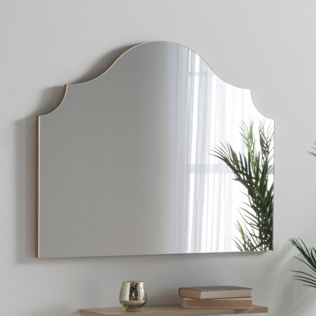 Arched Contemporary Mantle Wall Mirror