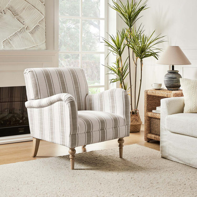 Lila 75 Cm Wide Coastal Farmhouse Armchair