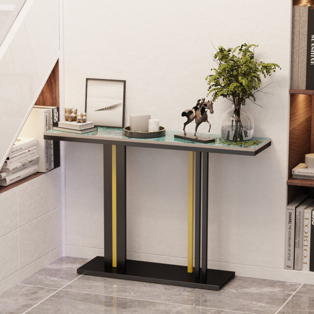 Lilesville 118cm Marble Top Console Table