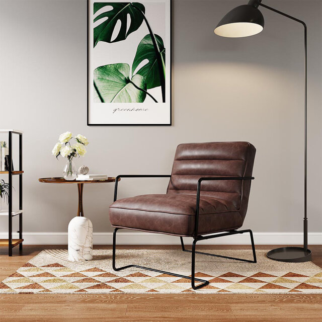 Fierros 62Cm W Faux Leather Armchair