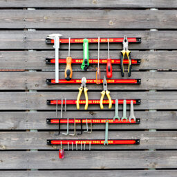 Set of 6 Magnetic Tool Strip Holder Garage Rail Wall Mounted Bits Storage Rack