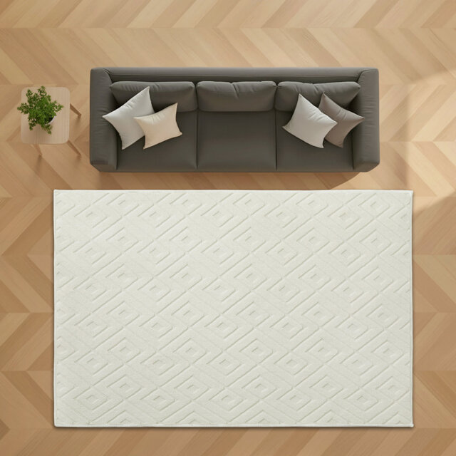 Luxury High Low Square Area Rug for Hallway Bedroom Children Room