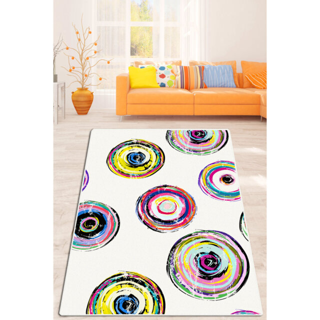 Kaufmann Pelotas Shaggy White/Pink/Green Rug