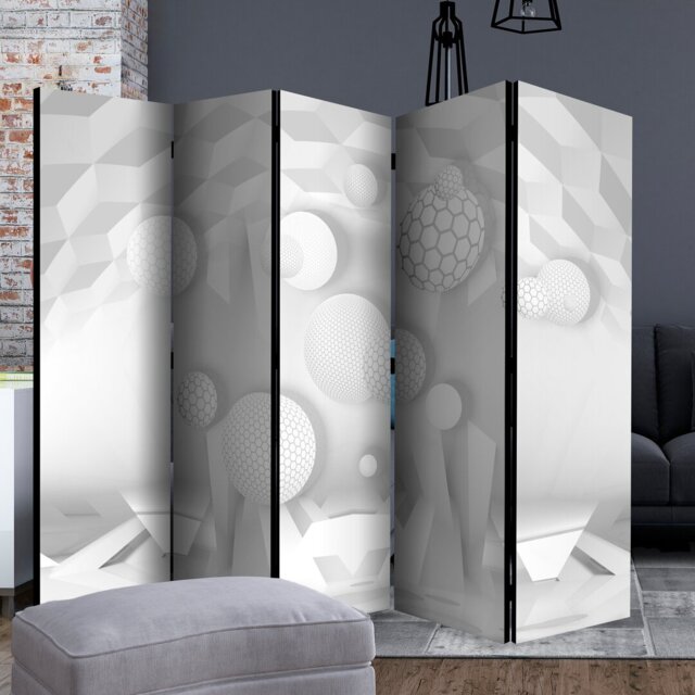 Morland 225cm W x 172cm H 5 - Panel Folding Room Divider