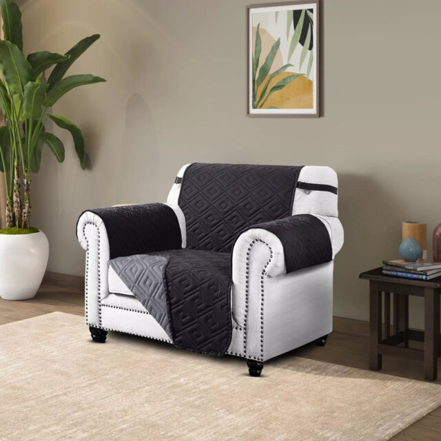 Reversible Waterproof Sofa Cover â Quilted Anti-Slip Couch Protector with Adjustable Strap