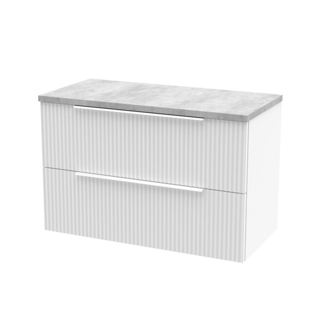 Fluted 805mm Wall Hung Single Vanity Base Only
