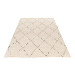 Viveka Uni Hand Woven Hand Loomed Cream Area Rug