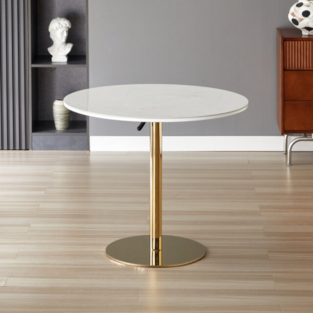 Round Metal Base Dining Table