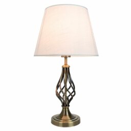 Pastoria Traditional Table Lamp with Barley Twist Base and Linen Shade