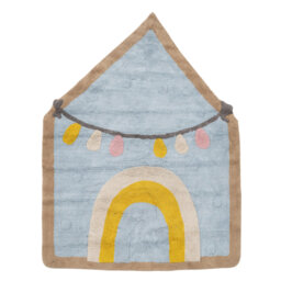 Alyan Machine Tufted Cotton Blue/Yellow/Brown Rug