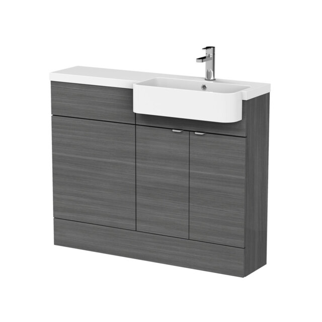 Fusion Single Bathroom Vanity with Integrated Polymarble Basin