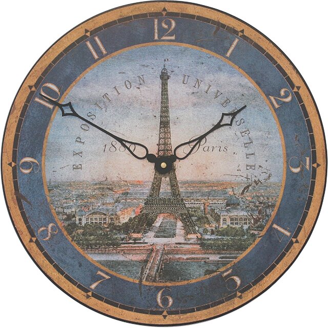 Eiffel Tower Wall Clock - 36cm