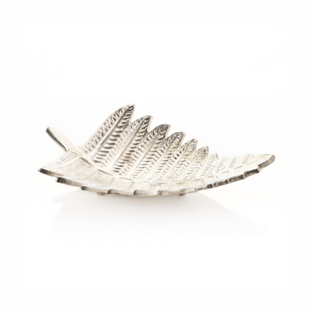 Metal Irregular Decorative Plate in Silver