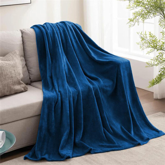 Ultra Soft Plush Faux Fur Reversible Fleece Blanket