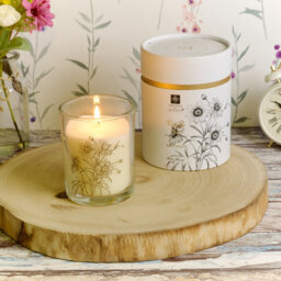 Soy Scented Jar Candle with Glass Holder
