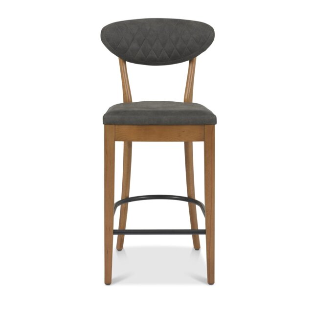 Magruder Upholstered Adjustable Height Counter Stool with Solid Wood Frame