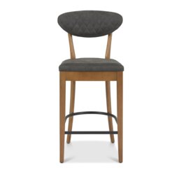 Magruder Upholstered Adjustable Height Counter Stool with Solid Wood Frame