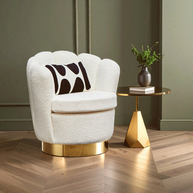 Upholstered Swivel Club Chair