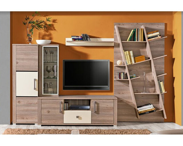 "Wrights TV Stand for TVs up to 88"" with Fireplace Included"