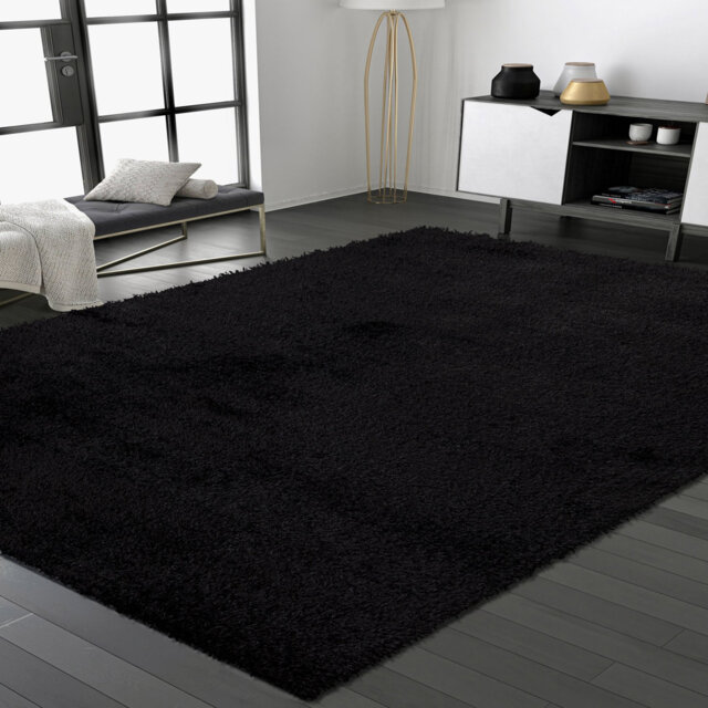 100% Polypropylene Solid Colour Machine Tufted Shag Indoor / Outdoor Area Rug