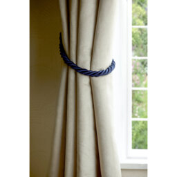 Enfield Navy Polyester 1cm Curtain Holdback/Tieback