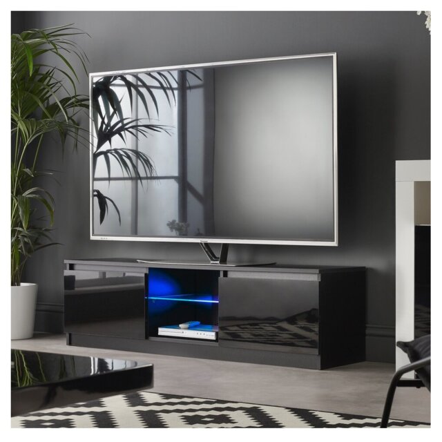 "Amato TV Stand with Lights for TVs up to 65"", Glossy Doors"