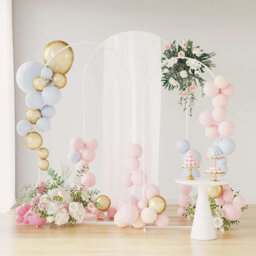 Vidaxl Wedding Arch 3 Pcs Steel Outdoor Decor Event Backdrop Frame Adjustable