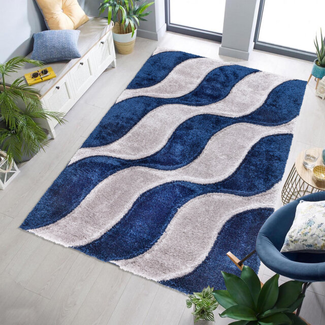Carlyon Geometric Shag Indoor / Outdoor Area Rug