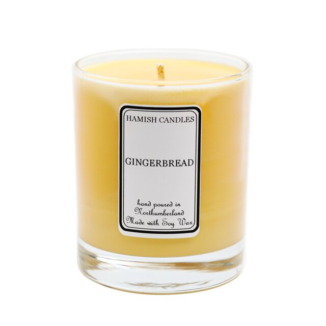 Gingerbread Scented Jar Candle with Glass Holder