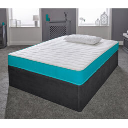 Cooltouch Essentials Wave Teal Blue Micro Quilted Hybrid Memory Foam Spring Mattress