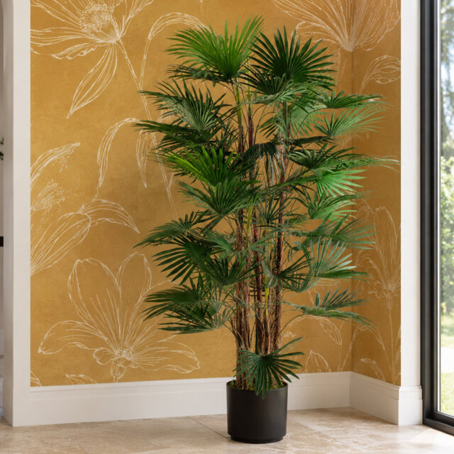 120cm Faux Palm Plant in Pot Liner