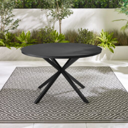 Rosston Round Garden Dining Table for Modern Outdoor Patio - Elegant Chic Design