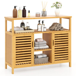 Bamboo Freestanding Bathroom Shelves