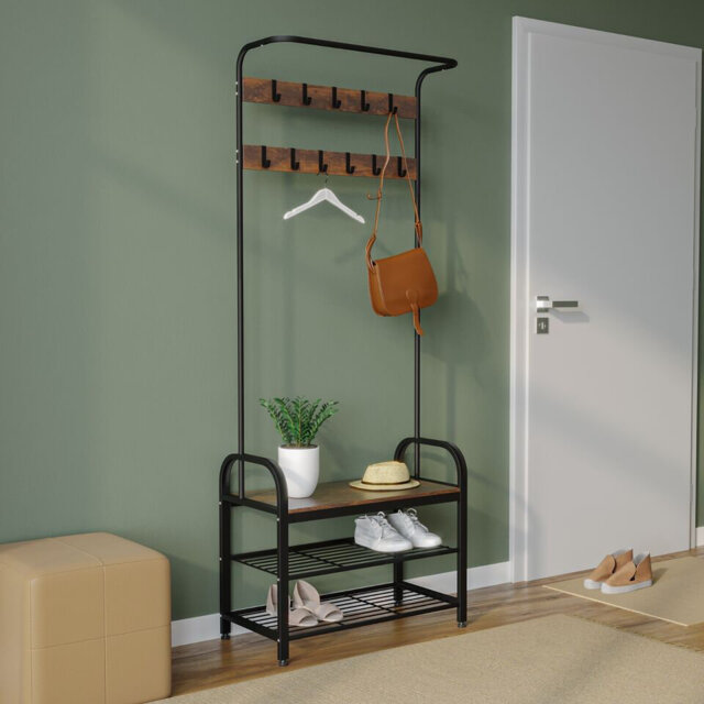 Adkisson Metal Freestanding 10 - Hook Coat Rack