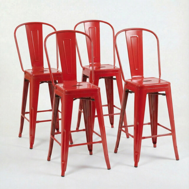 Counter Stool with Metal Frame
