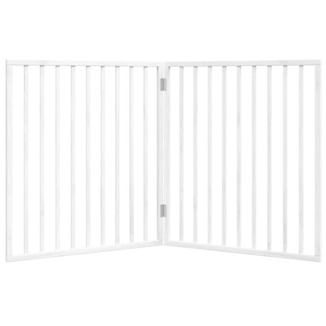 Archie & Oscar Dog Gate Foldable 2 Panels Brown 160 Cm Poplar Wood