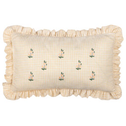 Les Petite Fleurs Floral Beige Rectangular Cushion