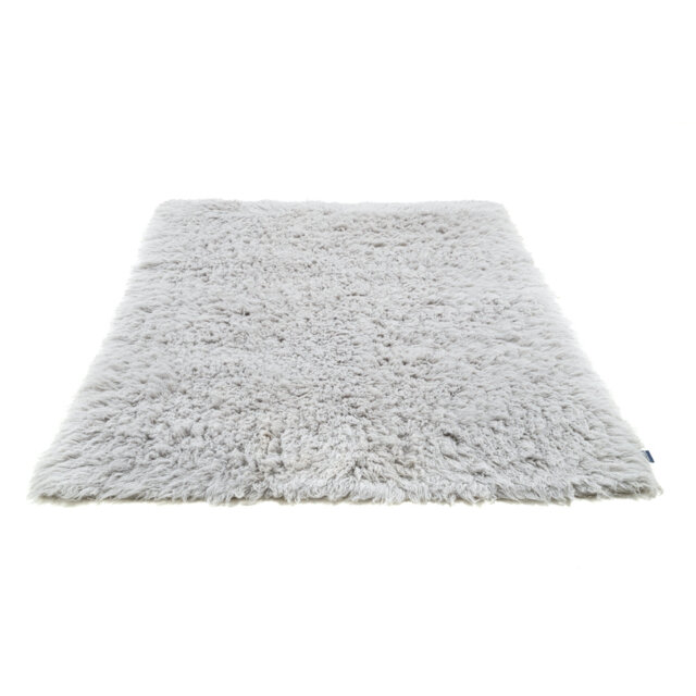 , Grey/Brown/Blue Fluffy, hand-woven flokati rug made of 100% virgin wool