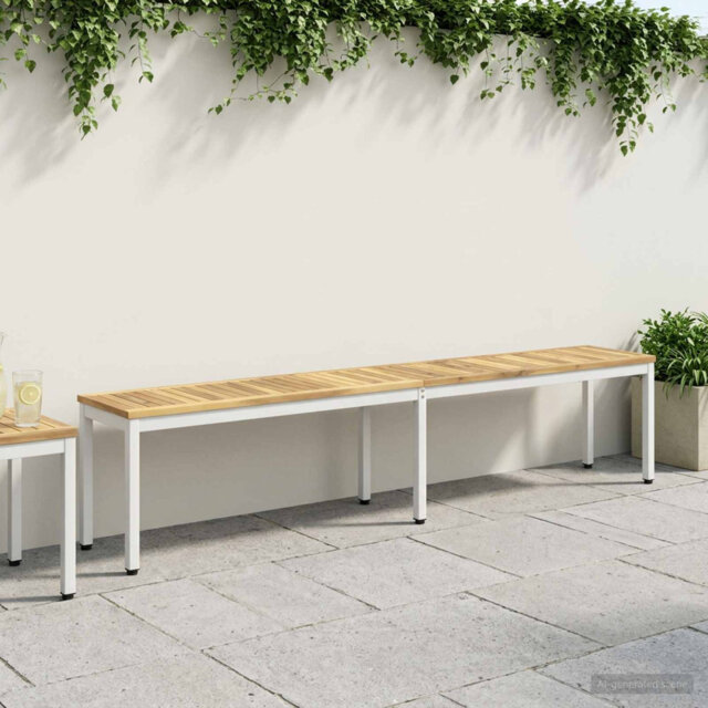 Garden Bench Solid Acacia Wood Outdoor Seating Patio Furniture Backyard
