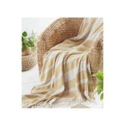 Recycled Diamond Throw Plain Weave / Muslin Throw Blanket