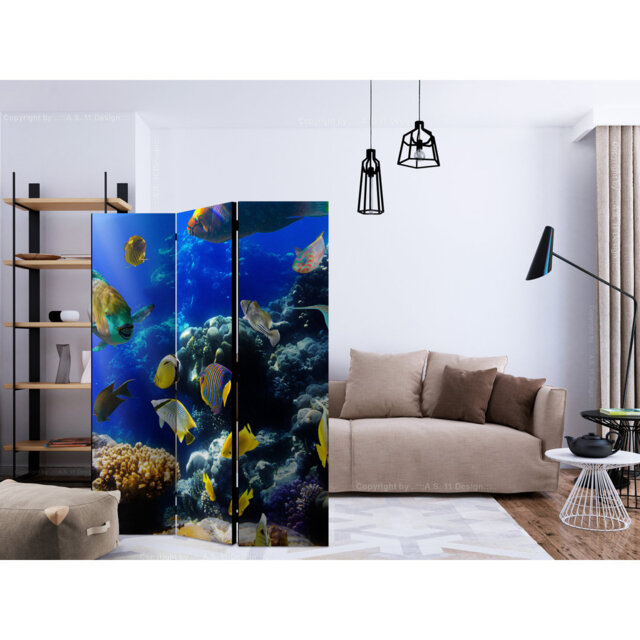 135cm W x 172cm H 3 - Panel One Sided Room Divider Folding Room Divider