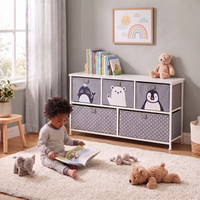 Arctic 5 Drawer Kids Storage Chest