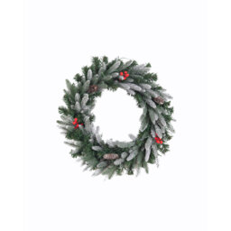 Christmas Wreath with Artificial Berries and Pine Cones