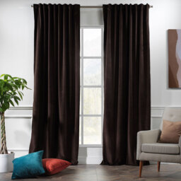 Velvet Blackout Tab Top Single Curtain Panel