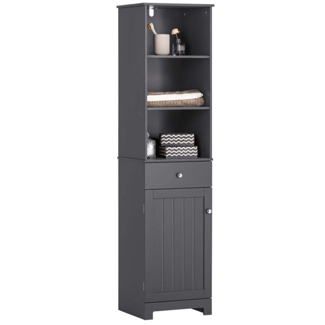 Aaleeyah Freestanding Linen Cabinet