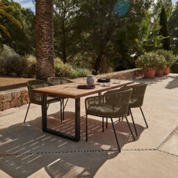 Hali 4 Seater Outdoor Dining Set with Hali Chairs - 175cm
