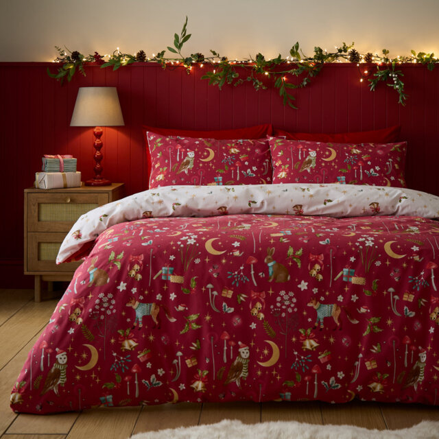Christmas Enchanted Twilight Reversible Duvet Cover Set